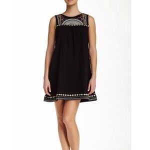 Rip curl embroidered black dress